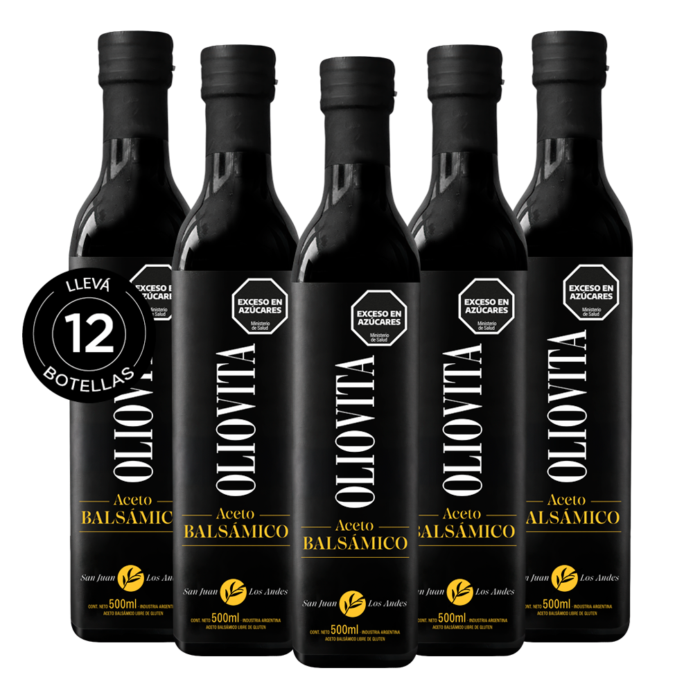 Oliovita Aceto Balsámico Sin Gluten x12u de 500 ml Bt.
