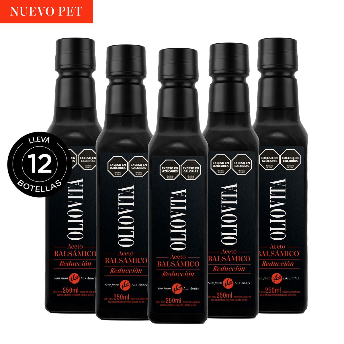 Aceto Balsámico Reducción Sin Gluten x12u de 250ml Pet
