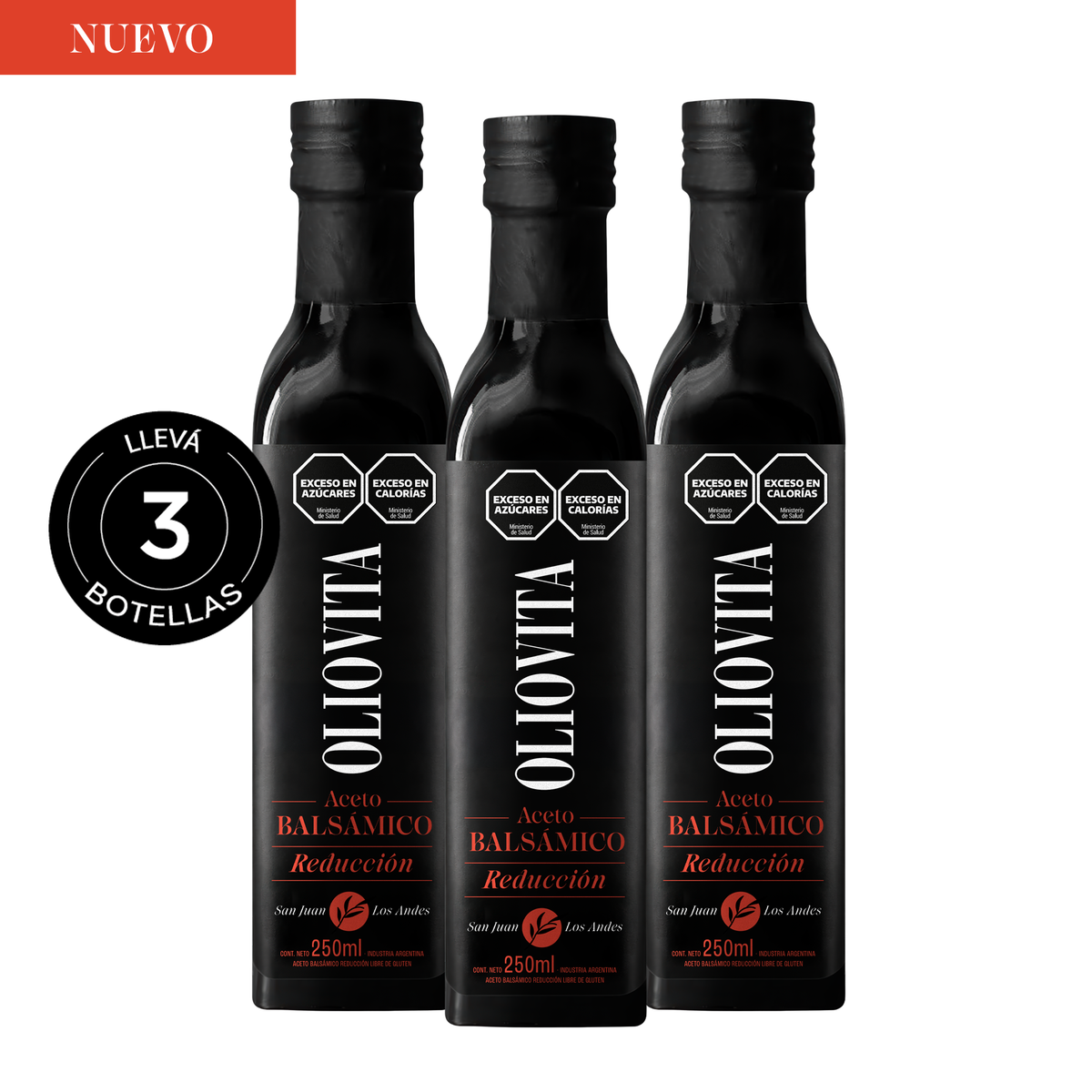 Oliovita Aceto Reducción Sin Gluten x3u de 250ml Bt