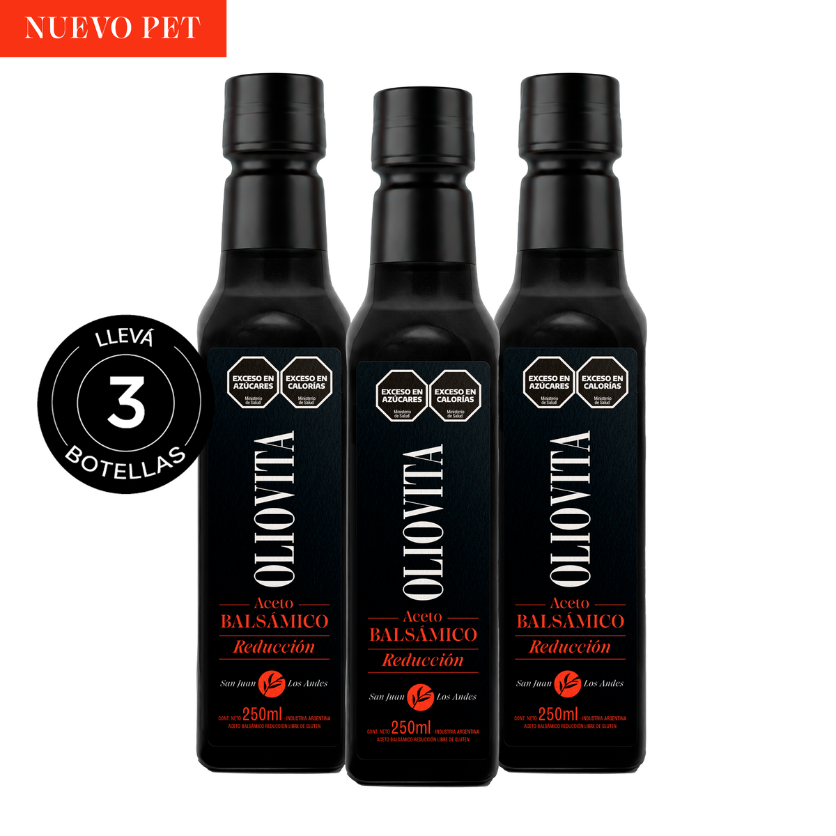 Oliovita Aceto Reducción Libre de Gluten x3u de 250ml Pet