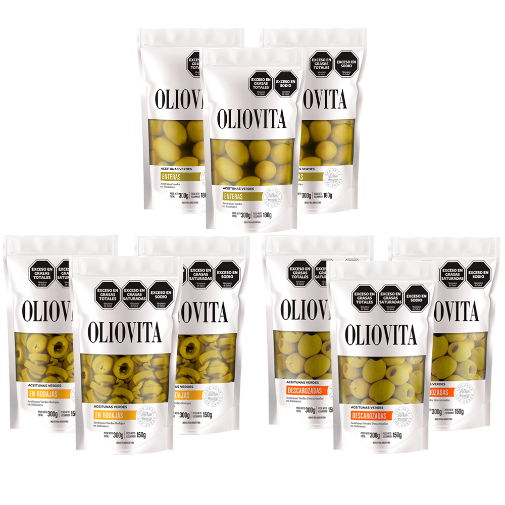 Oliovita Aceitunas Mix - Rodajas-Enteras-Descarozadas