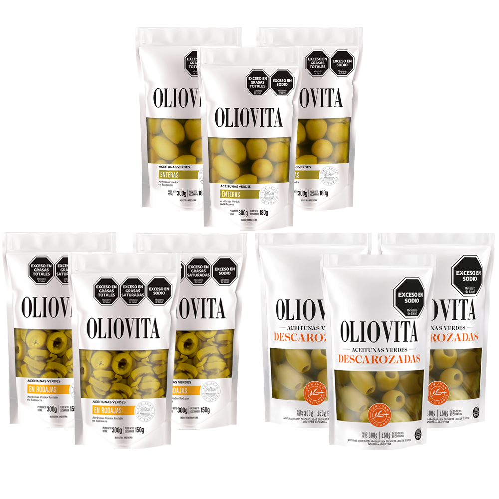 Oliovita Mix Aceitunas - Rodajas-Enteras-Descarozadas