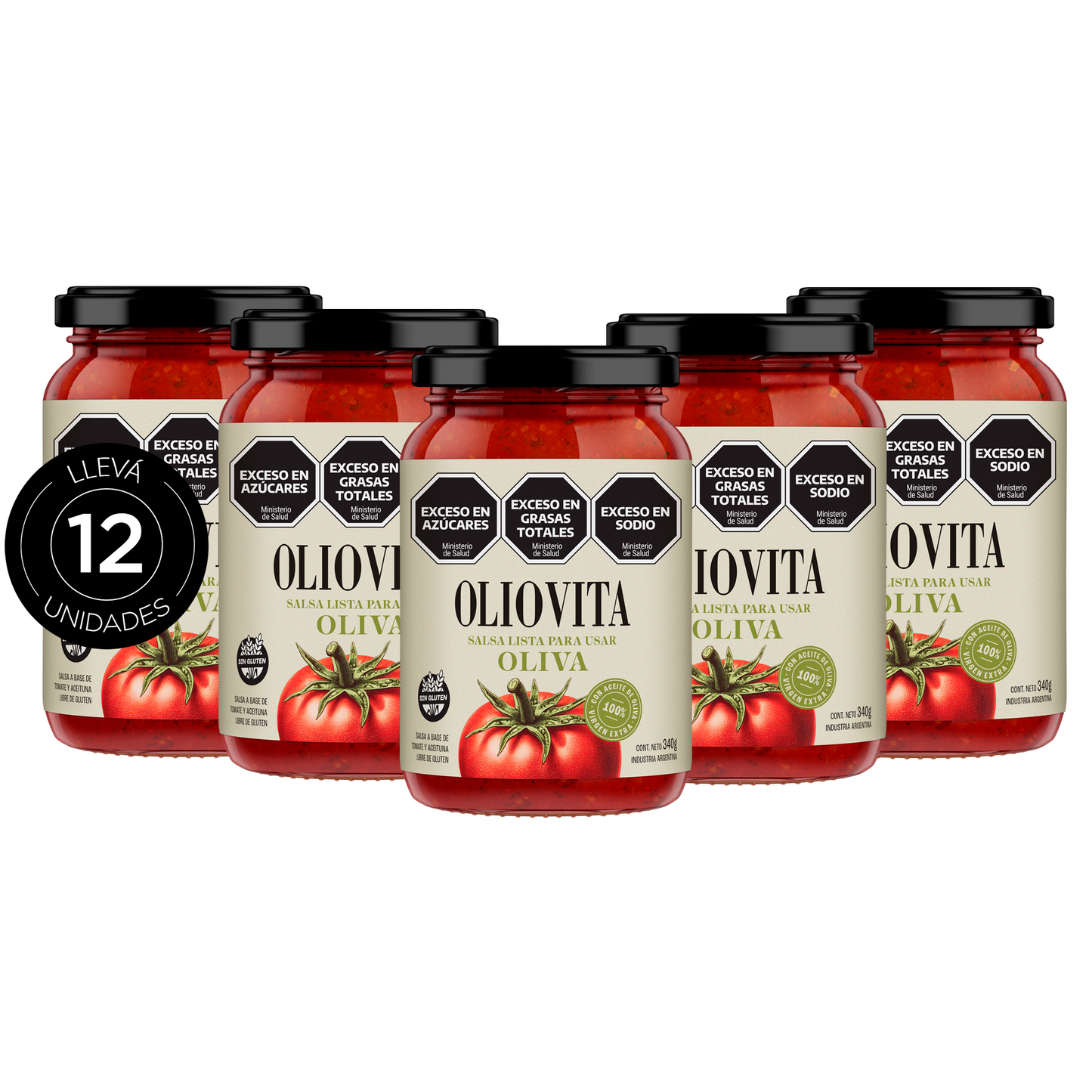 Oliovita Salsa de tomate Oliva 12 unidades x 340gr