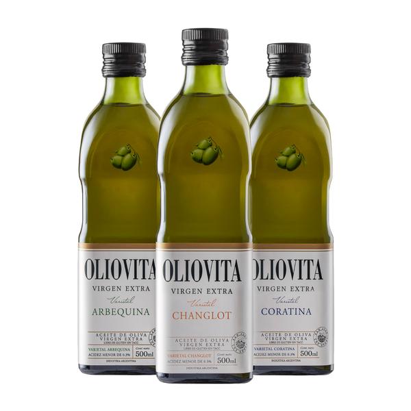 Aceite de Oliva Virgen Extra - Oliovita Mix Varietales 3 unidades x 500ml