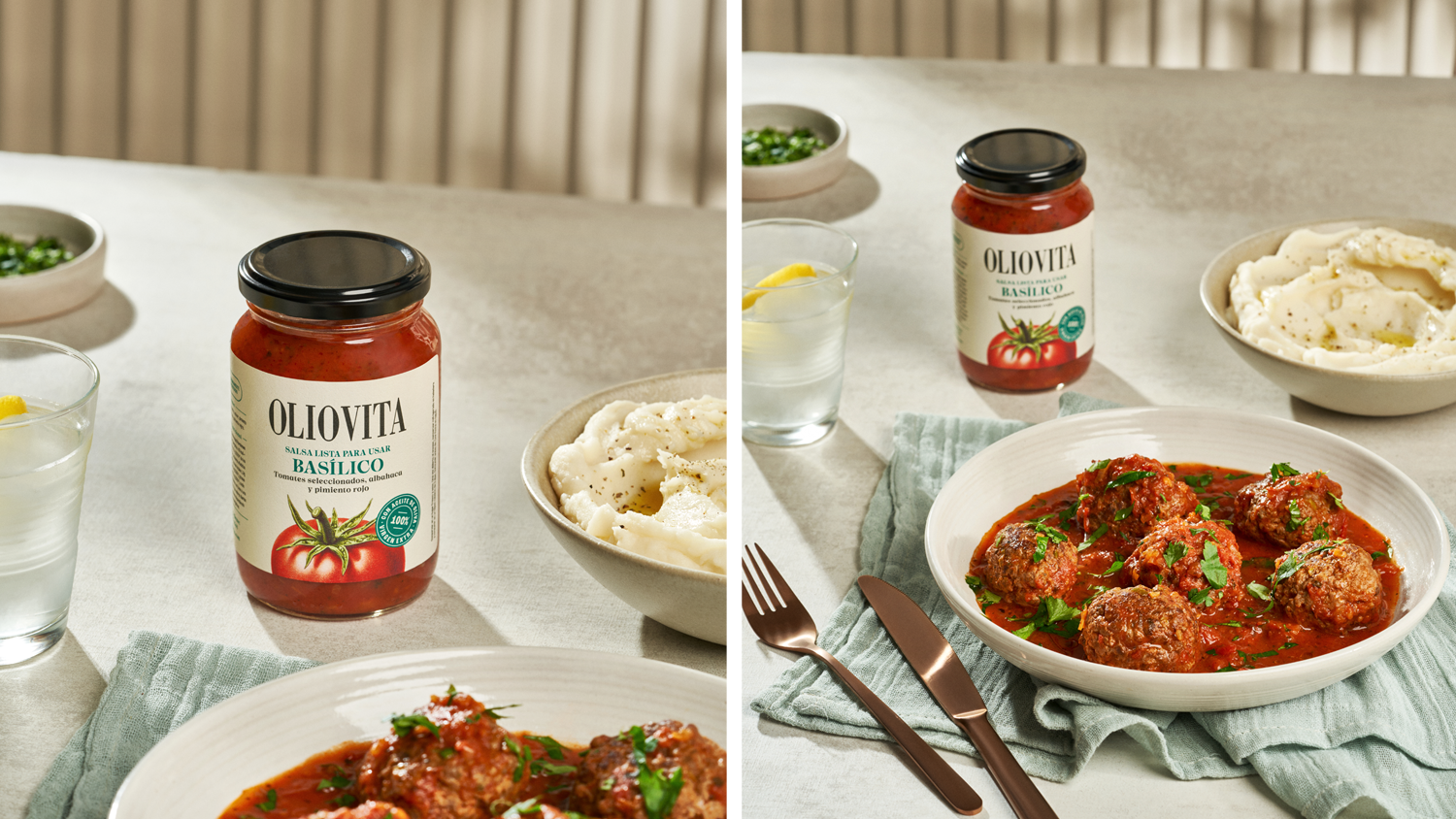 Albóndigas con Salsa de Tomate Basílico