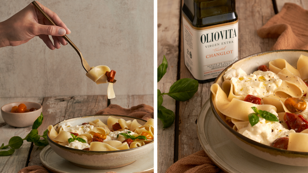Receta de Cintas Caprese con Aceite de Oliva - Oliovita