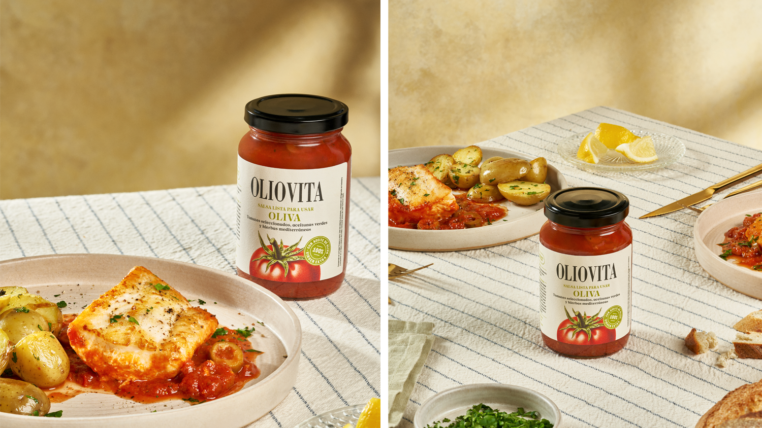 Receta de Pescado con Salsa de Tomate Oliva y papines