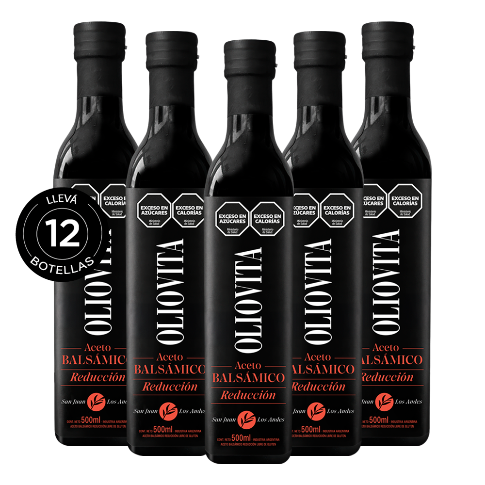 Oliovita Aceto Balsámico Reducción Sin Gluten x12u de 500 ml Bt