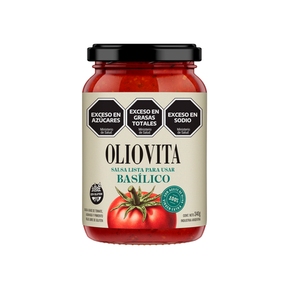Oliovita Salsa de tomate Basilico 12 unidades x 340gr