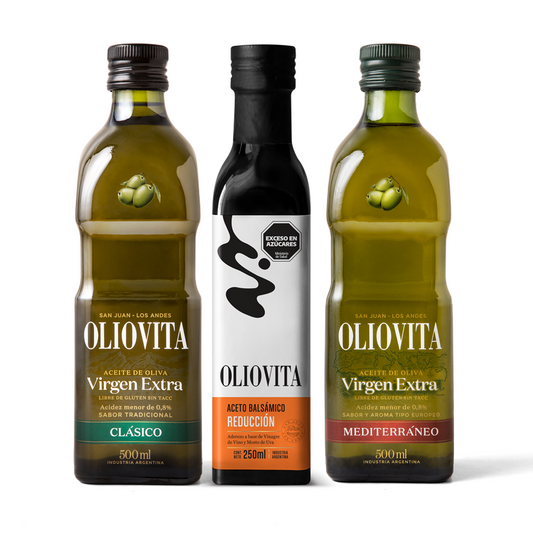 Aceite de Oliva Virgen Extra + Aceto Balsámico Reducción Mix - Oliovita Combo Blends