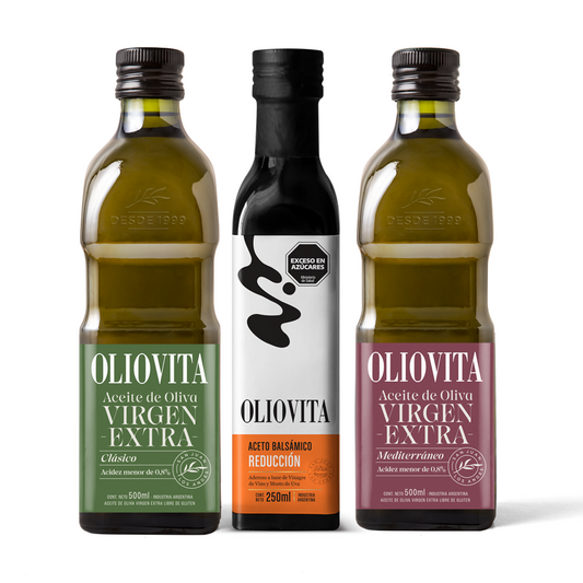 Aceite de Oliva Virgen Extra + Aceto Balsámico Reducción Mix - Oliovita Combo Blends