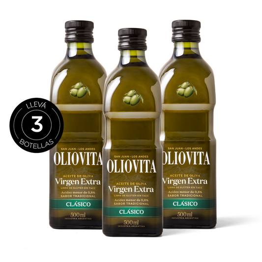 Aceite de Oliva Virgen Extra - Oliovita Blend Clásico 3 unidades x 500ml