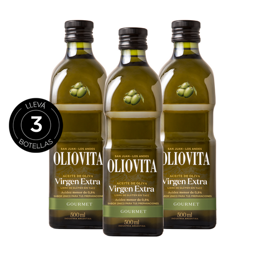 Aceite de Oliva Virgen Extra - Oliovita Blend Gourmet 3 unidades x 500ml