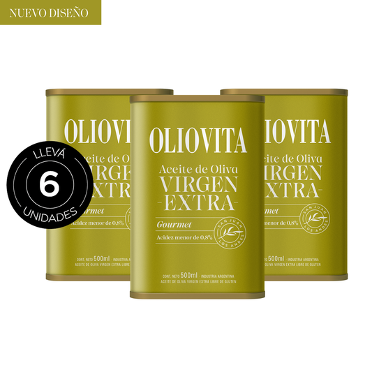 Aceite de Oliva Virgen Extra - Oliovita Blend Gourmet Lata 6 unidades x 500ml