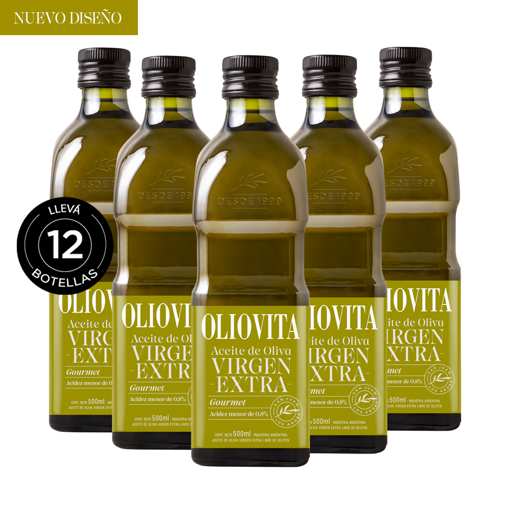 Aceite de Oliva Virgen Extra - Oliovita Blend Gourmet 12 unidades x 500ml