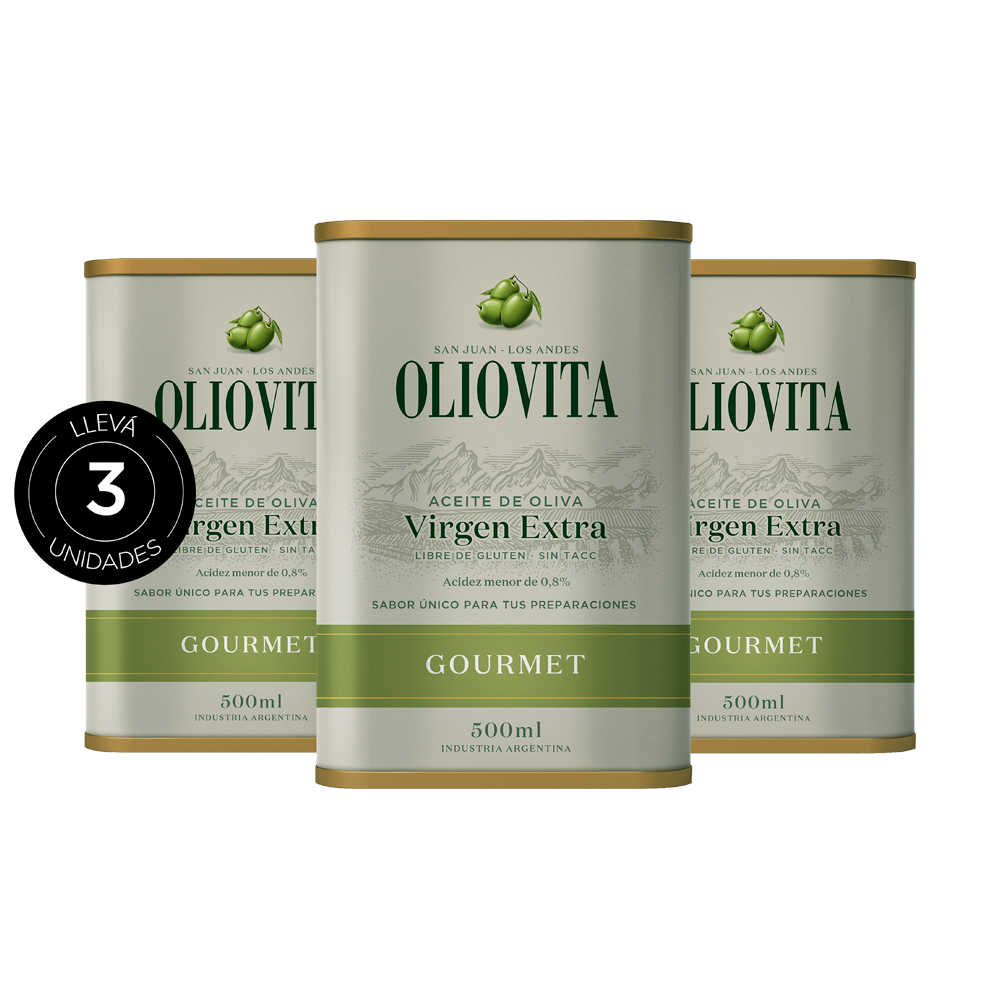 Aceite de Oliva Virgen Extra - Oliovita Blend Gourmet Lata 3 unidades x 500ml