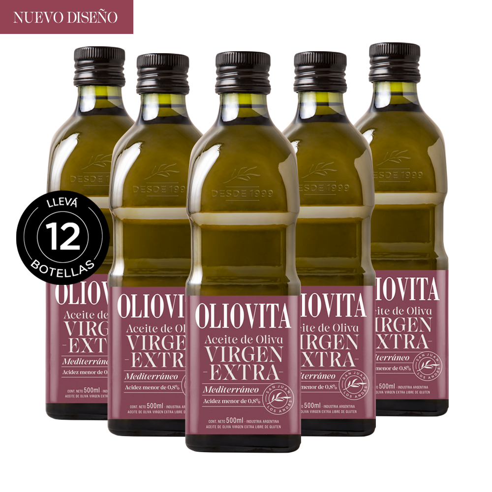 Aceite de Oliva Virgen Extra - Oliovita Blend Mediterráneo 12 unidades x 500ml
