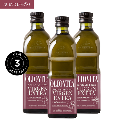 Aceite de Oliva Virgen Extra - Oliovita Blend Mediterráneo 3 unidades x 500ml