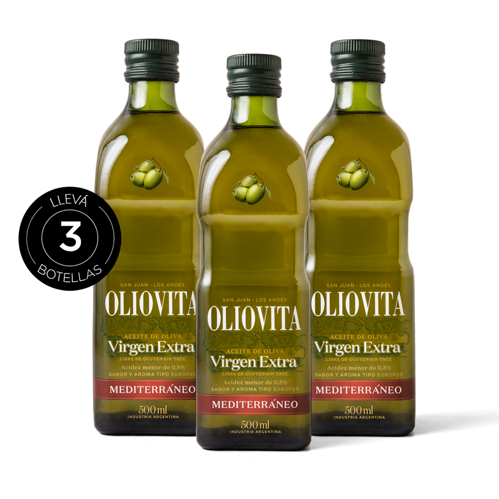 Aceite de Oliva Virgen Extra - Oliovita Blend Mediterráneo 3 unidades x 500ml