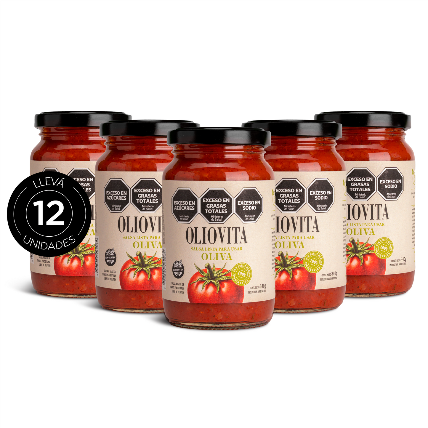 Oliovita Salsa de tomate Oliva 12 unidades x 340gr