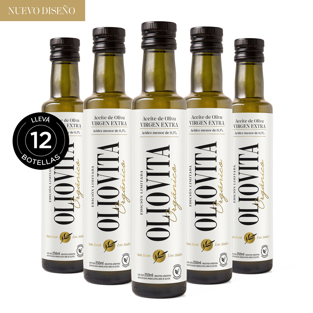 Aceite de Oliva Virgen Extra - Oliovita Orgánico 12 unidades x 250ml