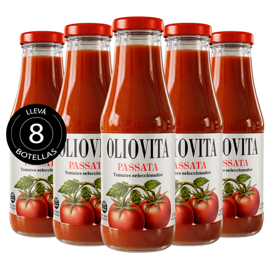 Oliovita Salsa de tomate Passata Sin gluten bt 8xu. 700gr.