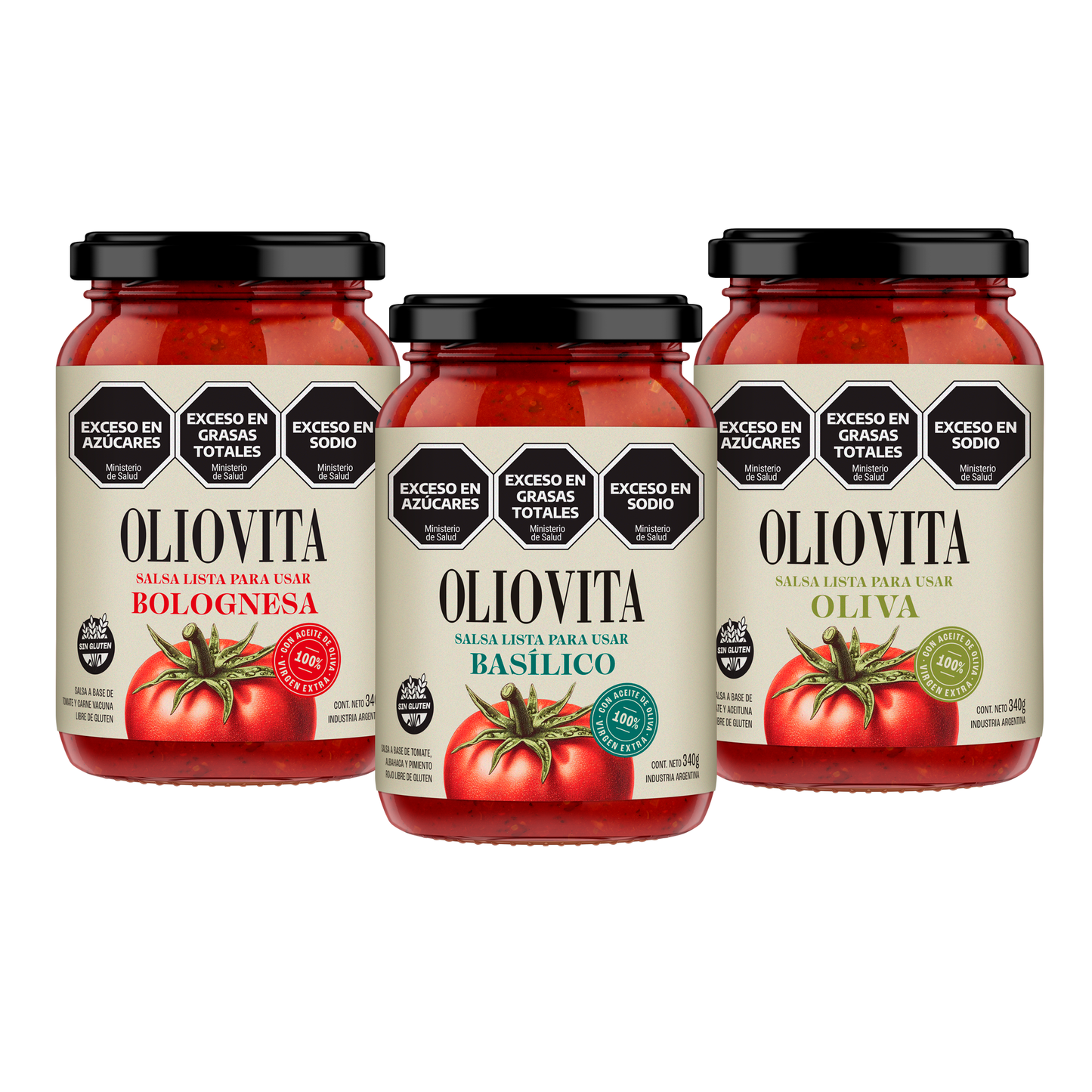 Oliovita Salsas de tomate-Combo x3