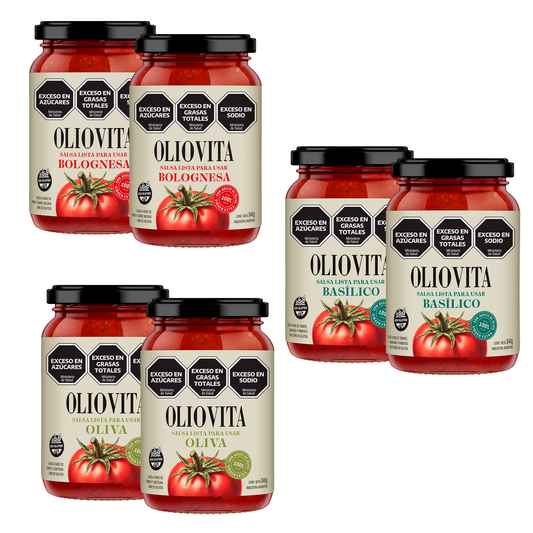 Oliovita Salsas de tomate-Combo x6