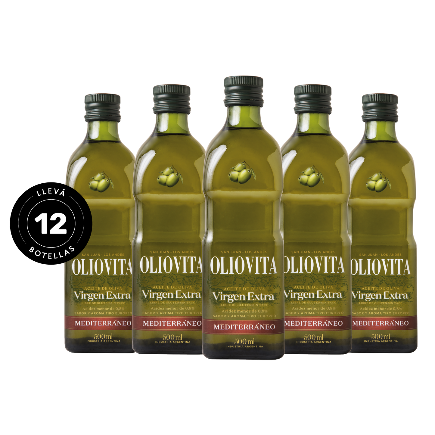 Aceite de Oliva Virgen Extra - Oliovita Blend Mediterráneo 12 unidades x 500ml