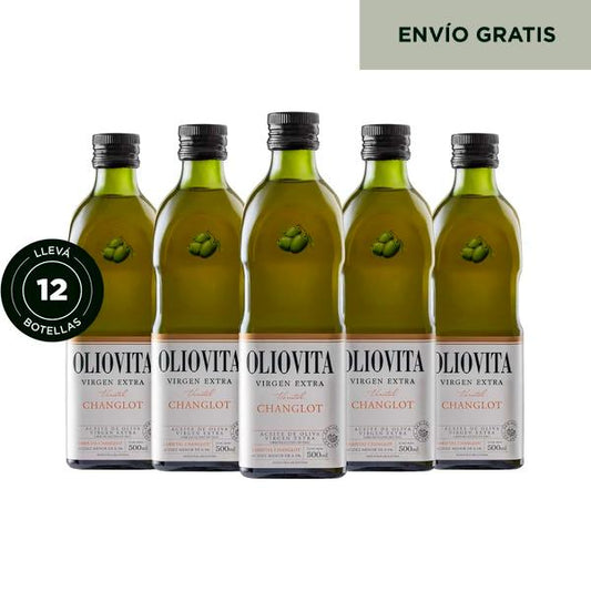 Aceite de Oliva Virgen Extra - Oliovita Varietal Changlot 12 unidades x 500ml