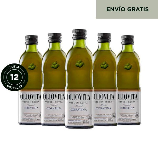 Aceite de Oliva Virgen Extra - Oliovita Varietal Coratina 12 unidades x 500ml